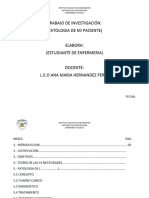 Trabajo de Investigación: (Patologia de Mi Paciente) : Fecha