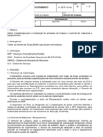 BE P 04-08 Controle de Processos Equipamentos e Limpeza