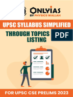 GS Prelims Microlisting of Topics Booklet