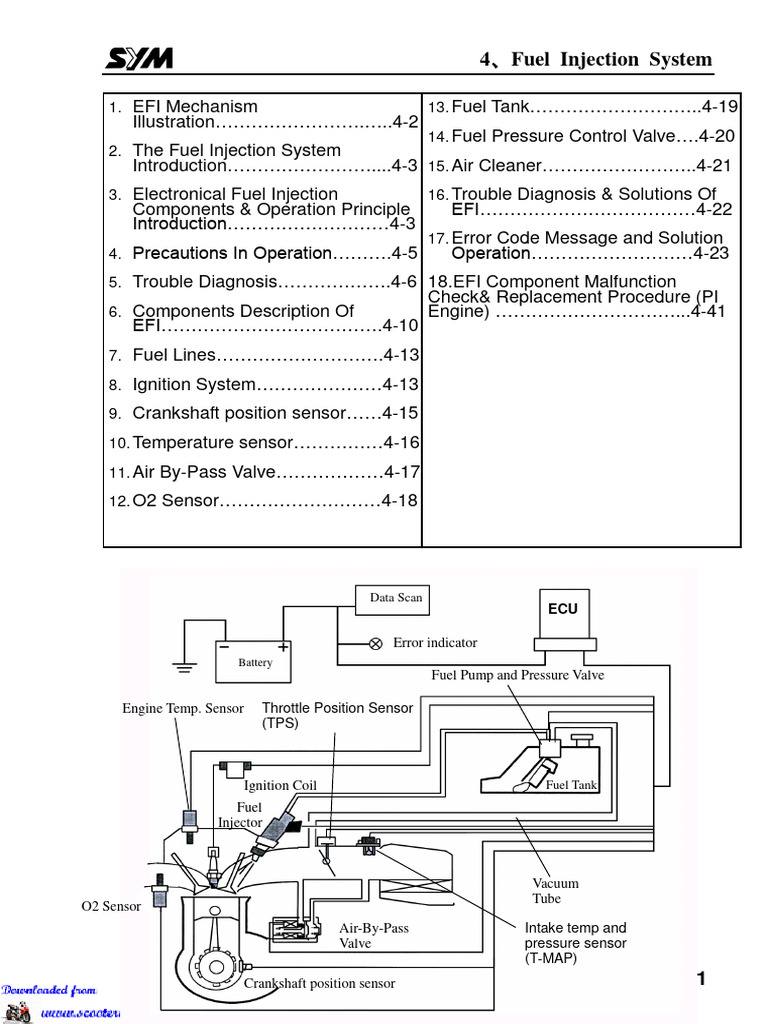 Fuel Injection System Overview and Diagnosis | PDF | Throttle | Fuel ...