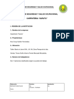 Manual D Higiene y Seguridad Ocupacional de La Carpinteria Surutu