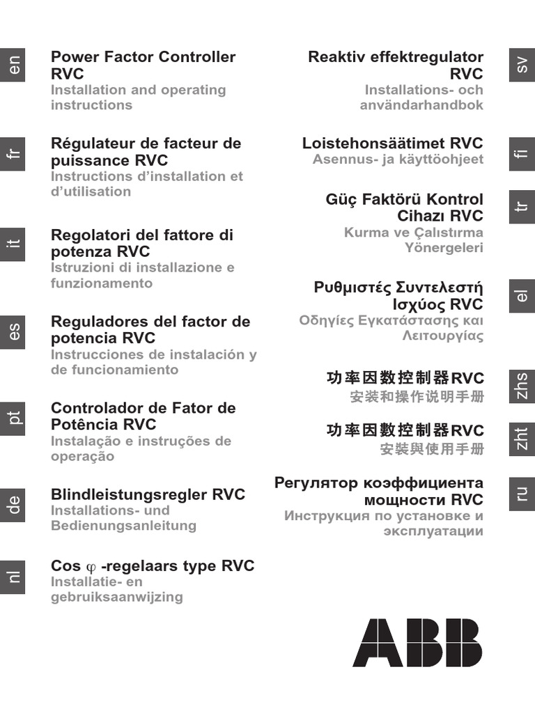 Manual do Controlador RVC de Fator de Potência | PDF | Tecnologia e ...