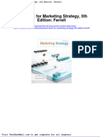 Test Bank For Marketing Strategy 5th Edition Ferrell