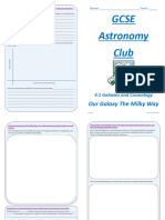 Astronomy Task Topic 4 - 1 Our Galaxy The Milky Way