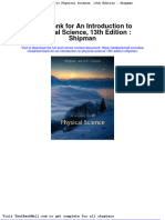 Test Bank For An Introduction To Physical Science 13th Edition Shipman