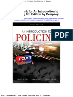 Test Bank For An Introduction To Policing 9th Edition by Dempsey