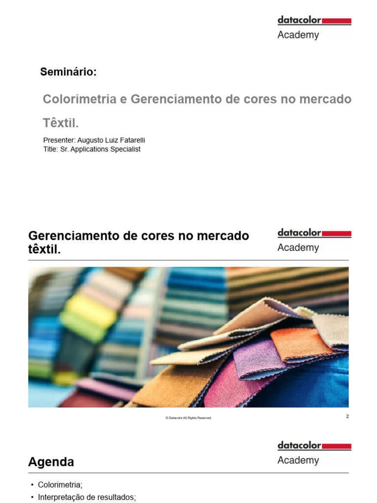 Colorimetria e Gerenciamento de Cores Têxteis | PDF | Cor | Luz