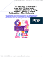 Test Bank For Maternity and Womens Health Care 12th Edition Deitra Leonard Lowdermilk Shannon e Perry Mary Catherine Cashion Kathryn Rhodes Alden Ellen Olshansky