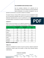 Analisis e Interpretacion de Resultados