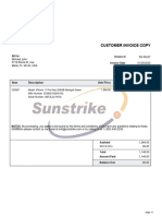 Customer Invoice Copy: Bill To: Invoice # Invoice Date Ship Date