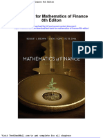 Test Bank For Mathematics of Finance 8th Editon