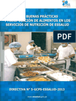 226. Guía buenas prácticas y manipulación de alimentos en los servicios de nutrición de Essalud