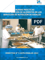 Guía Buenas Prácticas y Manipulación de Alimentos en Los Servicios de Nutrición de Essalud
