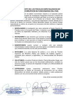 Fiscales Anticorrupción Piden Renuncia de Patricia Benavides