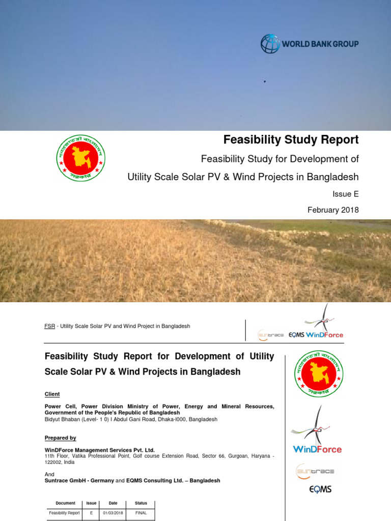 Feasibility Study - Bangladesh | PDF | Solar Power | Photovoltaics