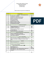 PDF Listado de Actividades de Obra de Un Proyecto de Edificacion