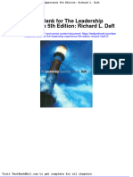 Test Bank For The Leadership Experience 5th Edition Richard L Daft 2