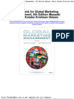 Test Bank For Global Marketing Management 6th Edition Masaaki Mike Kotabe Kristiaan Helsen