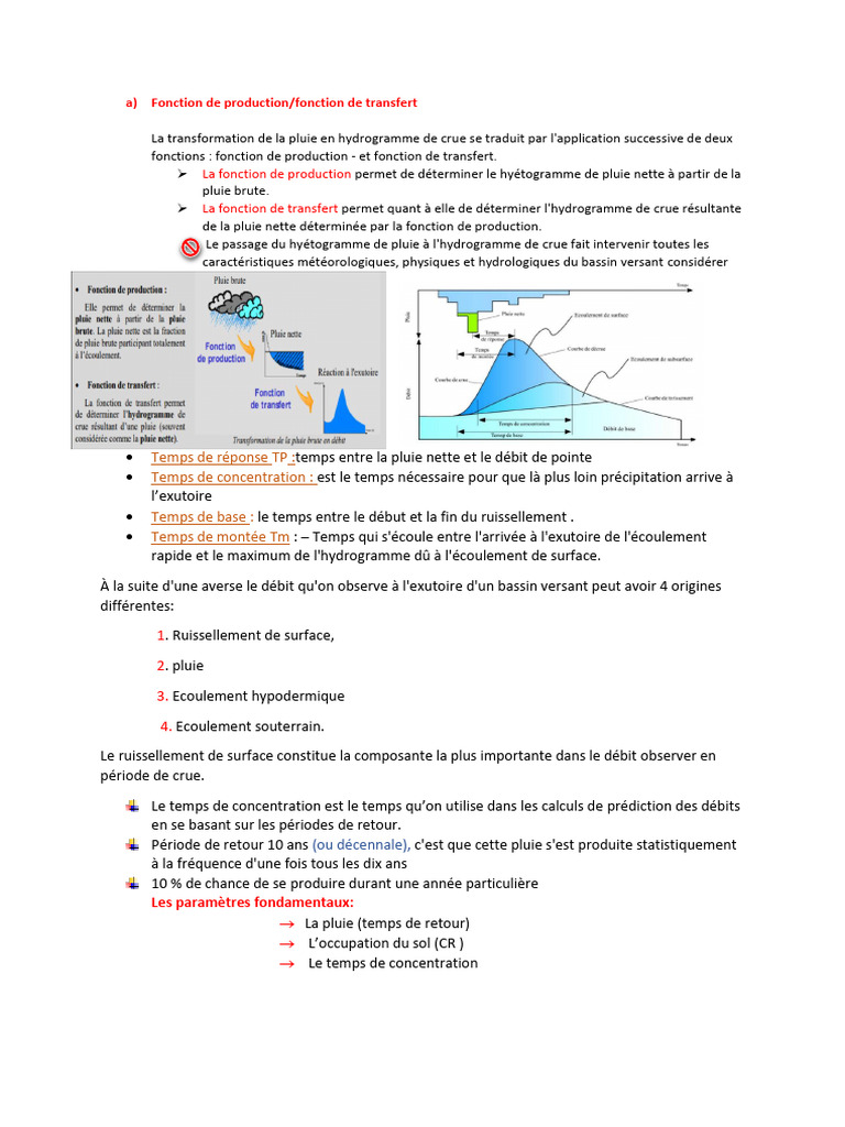 Hyétogramme et hydrogramme de crue | PDF | Débit (hydrologie) | Inondation