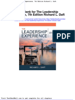 Test Bank For The Leadership Experience 7th Edition Richard L Daft