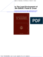 Test Bank For The Legal Environment of Business 8th Edition Frank B Cross