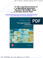 Test Bank For The Legal Environment of Business A Managerial Approach Theory To Practice 4th Edition Sean Melvin Enrique Guerra Pujol