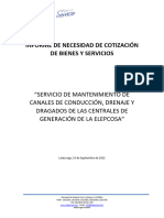 Informe de Necesidad de Cotización de Bienes Y Servicios