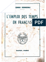 Emploi Des Temps en Français - Henri Sensine - 043054