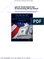 Test Bank For Government and Not For Profit Accounting 8th by Granof