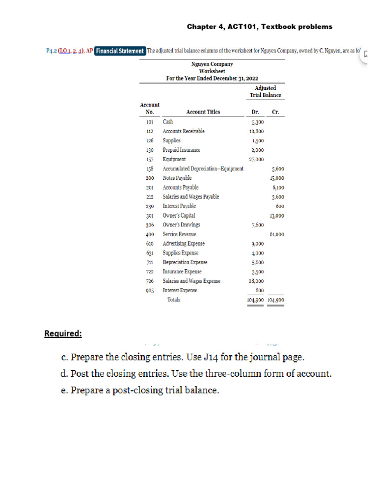 ACT101 Chapter 4 Journal Entries Guide | PDF | Debits And Credits | Expense
