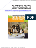 Test Bank For The Marriage and Family Experience Intimate Relationships in A Changing Society 13th Edition Strong