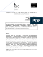 Implementacion de Balanced Scorecard en Una Empresa de La Industria de La Construccion