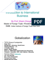 Introduction To International Business: by Prof: Sham Choughule