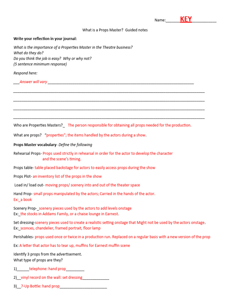 Understanding the Role of a Props Master | PDF | Actor | Entertainment