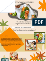 Presentación Sobre Alimentación y Salud, Estilo Colorido y Con Garabatos, Verde y Amarillo, Tonos Pastel