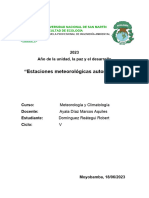 Informe de Estaciones Meteorológicas Automáticas - Robert Domínguez Reátegui