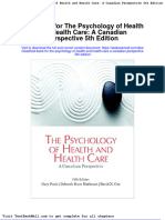 Test Bank For The Psychology of Health and Health Care A Canadian Perspective 5th Edition