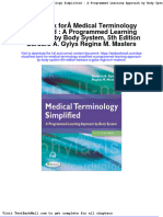 Test Bank For Medical Terminology Simplified A Programmed Learning Approach by Body System 5th Edition Barbara A Gylys Regina M Masters