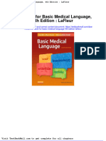 Test Bank For Basic Medical Language 4th Edition Lafleur