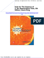 Test Bank For The Science of Psychology An Appreciative View 5th Edition Laura King