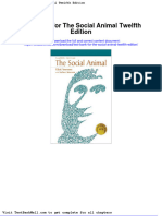 Test Bank For The Social Animal Twelfth Edition