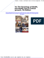 Test Bank For The Sociology of Health Illness and Health Care A Critical Approach 7th Edition