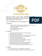 IBIZA EVENTOS - Cotizacion Oro