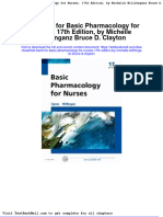 Test Bank For Basic Pharmacology For Nurses 17th Edition by Michelle Willihnganz Bruce D Clayton