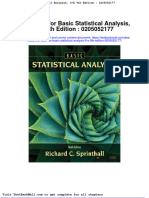 Test Bank For Basic Statistical Analysis 9 e 9th Edition 0205052177