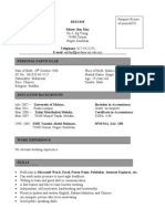 Example of RESUME To Complete Your Registration