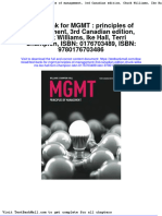 Test Bank For MGMT Principles of Management 3rd Canadian Edition Chuck Williams Ike Hall Terri Champion Isbn 0176703489 Isbn 9780176703486