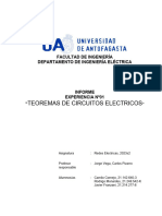 Informe N°1 - Redes Eléctricas II. Grupo 3 y 5