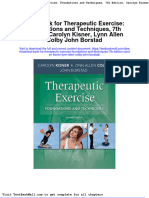 Test Bank For Therapeutic Exercise Foundations and Techniques 7th Edition Carolyn Kisner Lynn Allen Colby John Borstad
