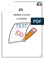 Model Answer of Booklet Tests (Algebra)